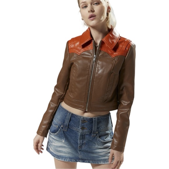 Silence +Noise Mariah Faux leather western jacket - Picture 15 of 16